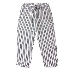 H&M White & Black Striped Wide Leg Pants